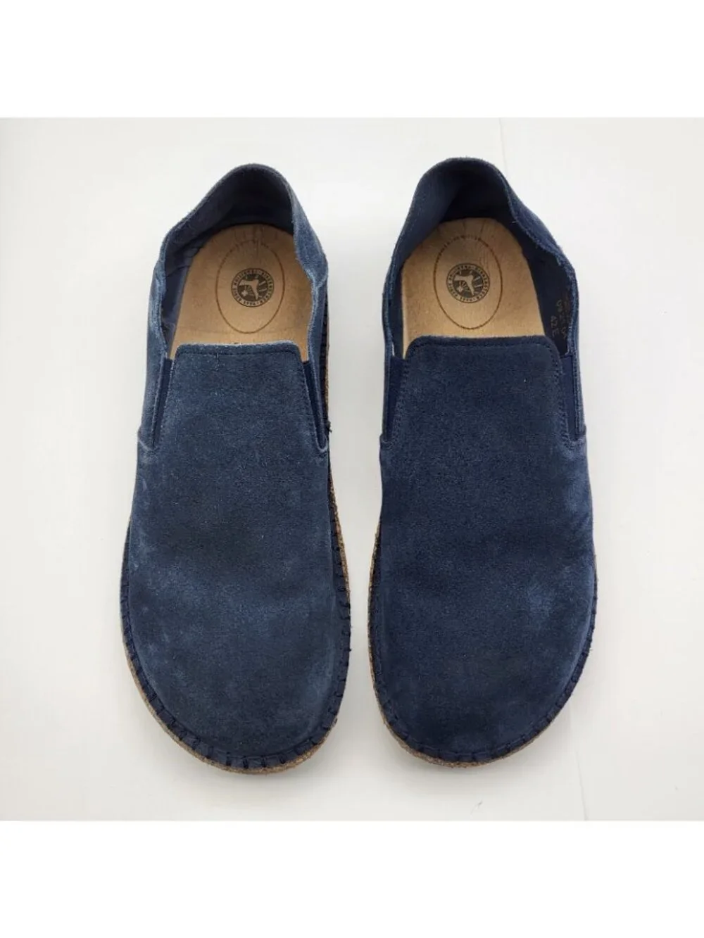 Birkenstock Callan Men’s Slip-On Suede Shoes Size 42 9 US Navy Cork Sole